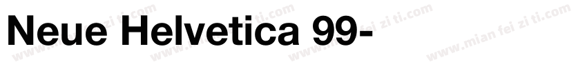 Neue Helvetica 99字体转换
